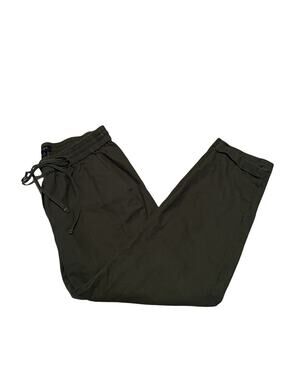 J.Crew Women Linen Blend Pants Green Size 6 Cropped Cuffed Hems BOHO Comfy